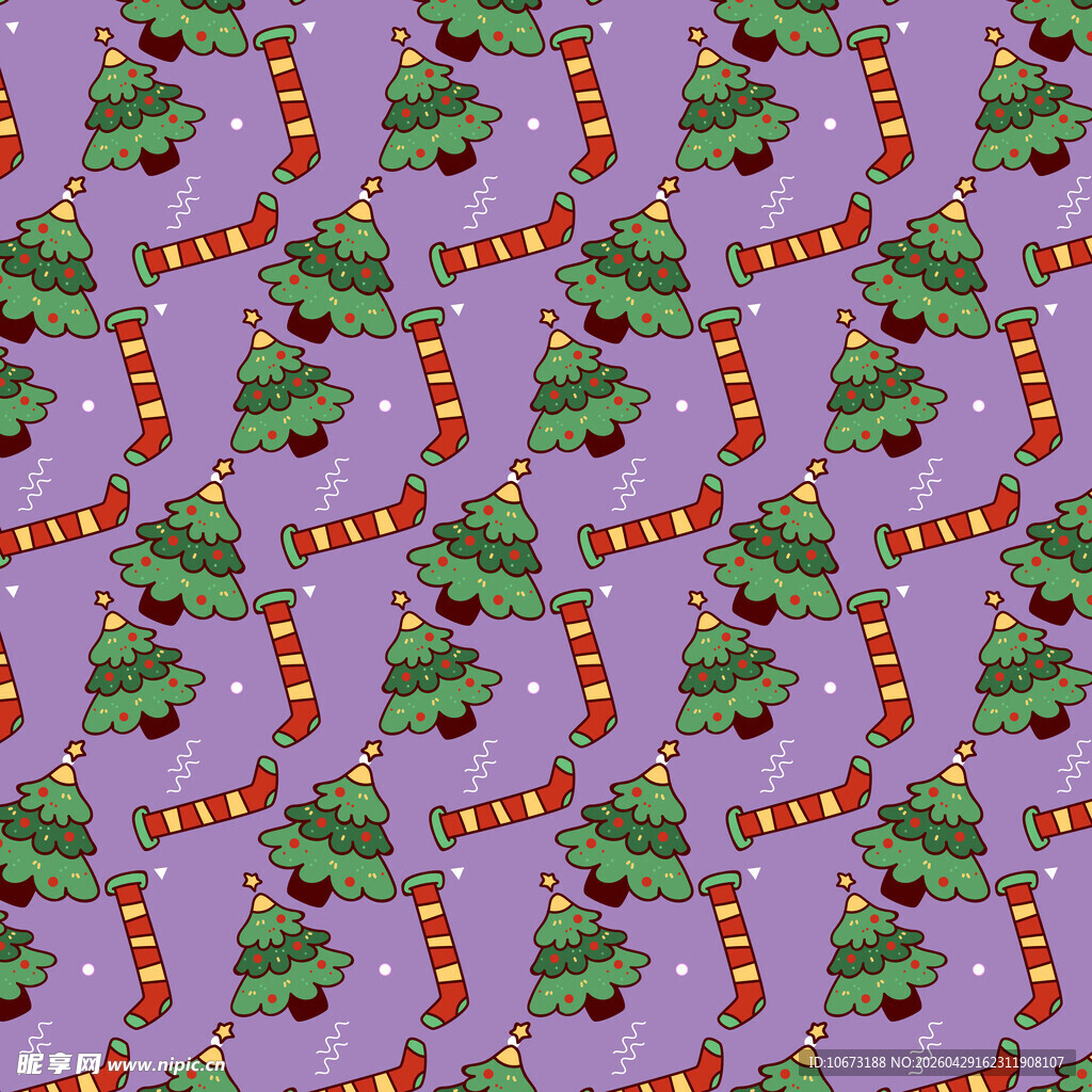 紫色圣诞主题图案背景