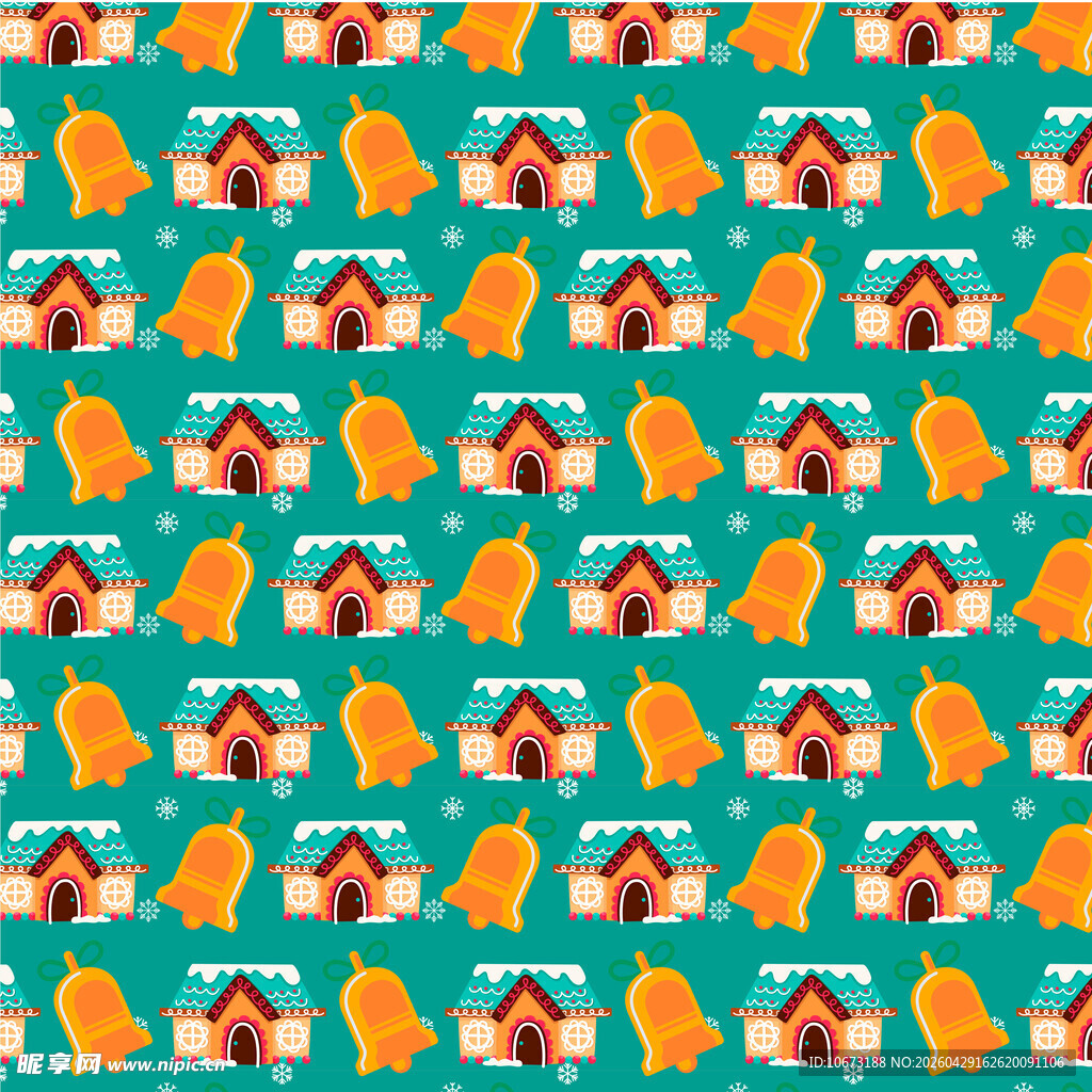 多彩圣诞元素图案背景纹理