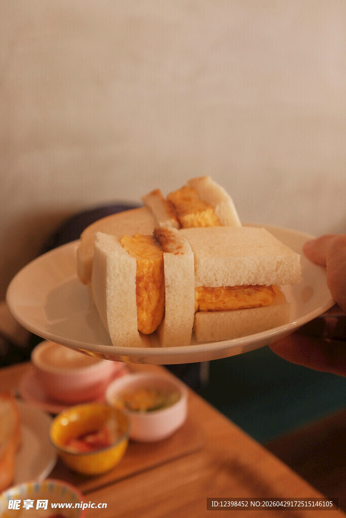美味切片面包摆盘展示