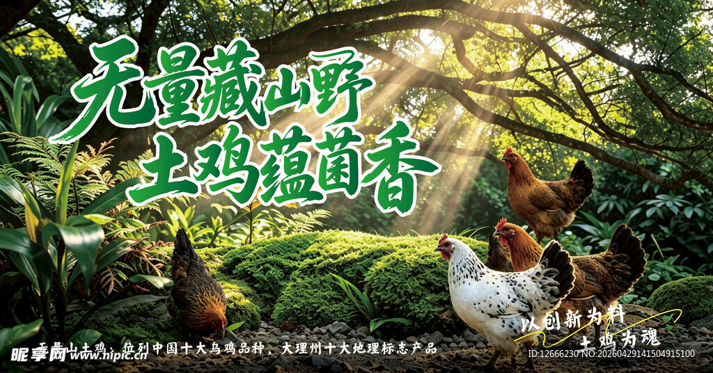 无量山畔土鸡悠然栖香