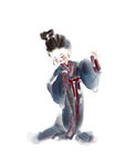 Q版水彩战国袍人物