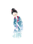 Q版水彩明朝国风女人物