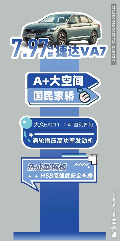车辆卖点牌