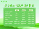 法尔佳白转黑项目价格表