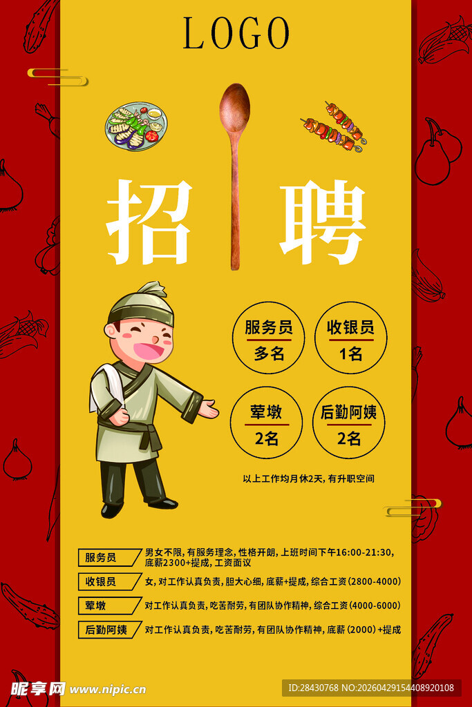 复古风格招聘海报