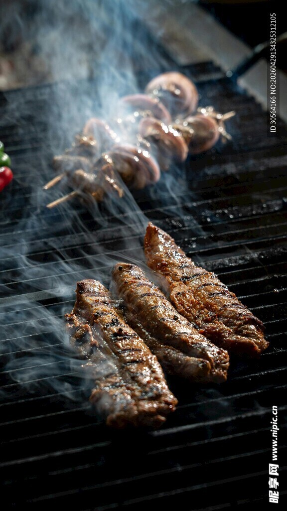 户外烧烤美味烤肉