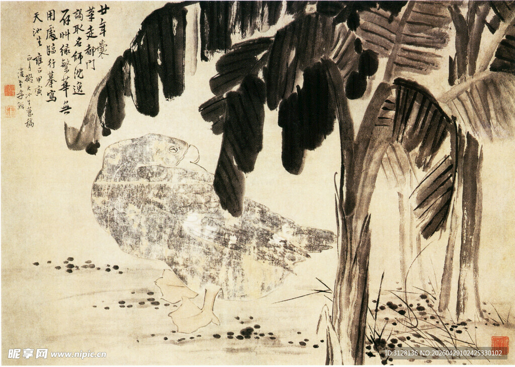 蕉鹅图