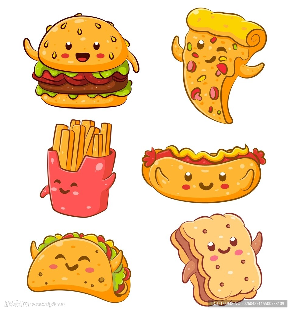 卡通美食图标