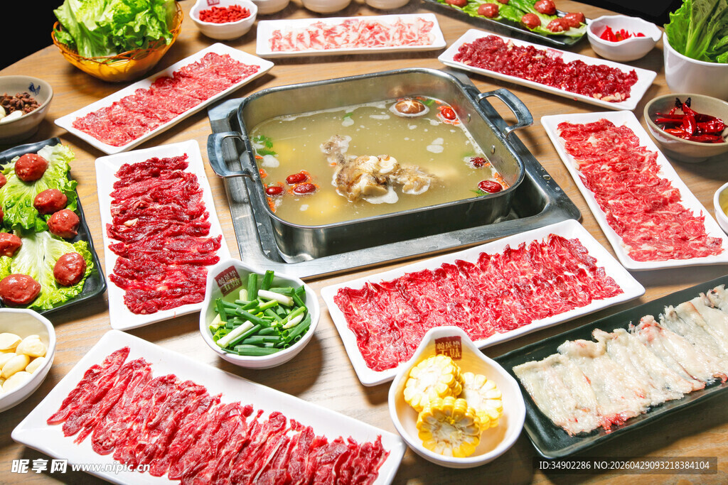 丰盛火锅食材