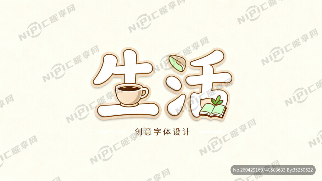 我在生活的创意字体设计