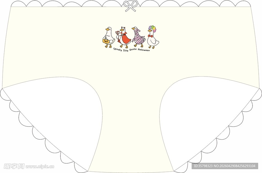 可爱刺绣女士内裤