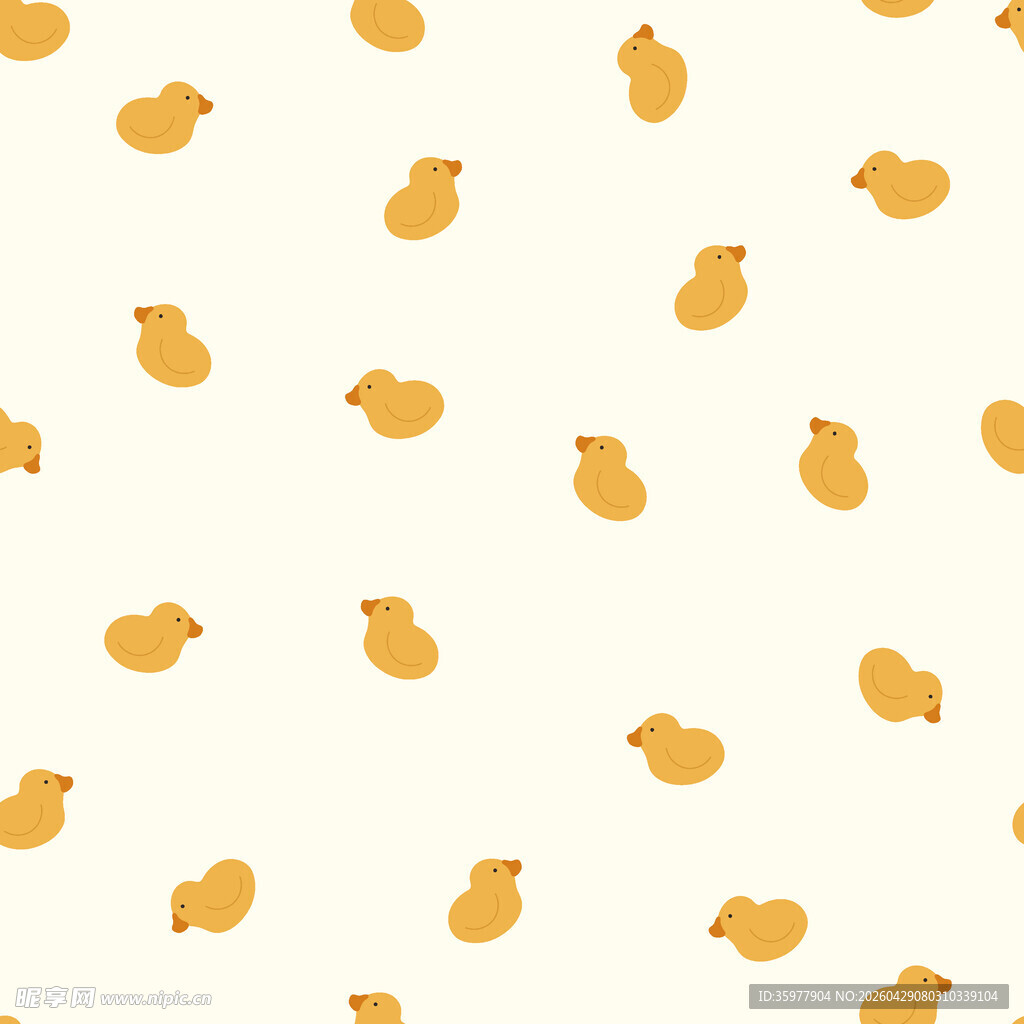 小黄鸭图案背景纹理
