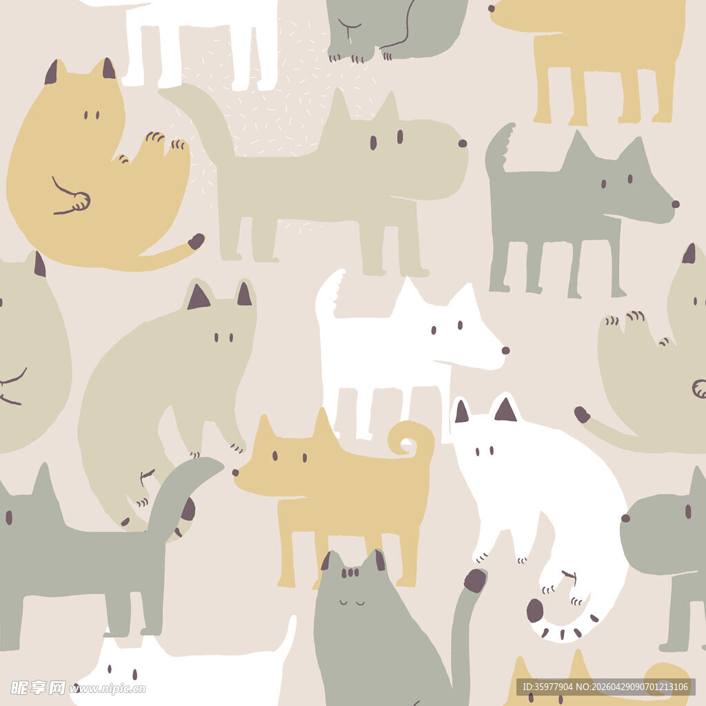 可爱猫咪图案背景