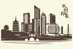 杭州印象城市建筑景观图