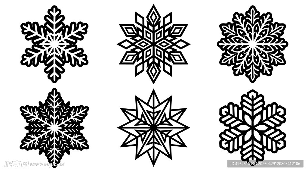 雪花线稿合集