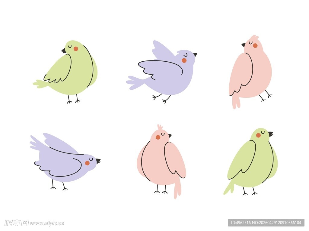 卡通小鸟合集