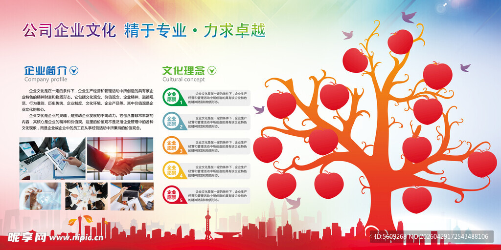 企业文化发展成果展示墙