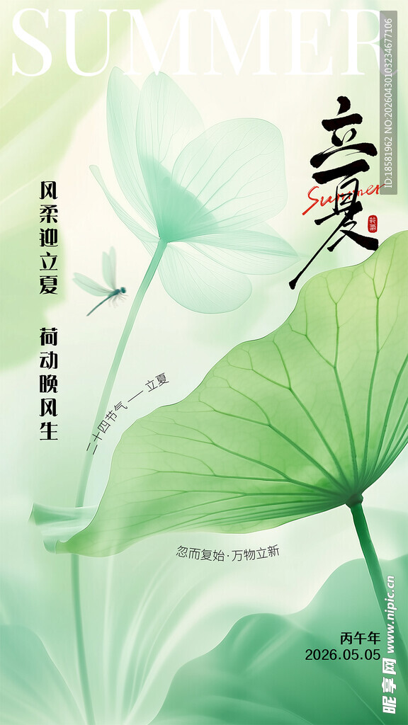 立夏 节气海报