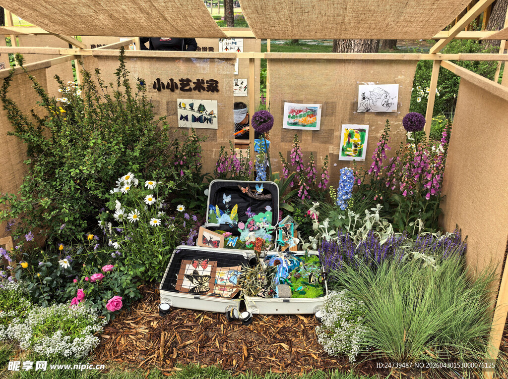 北京海淀公园的花奔展