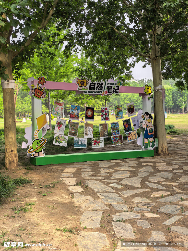 北京海淀公园的花奔展
