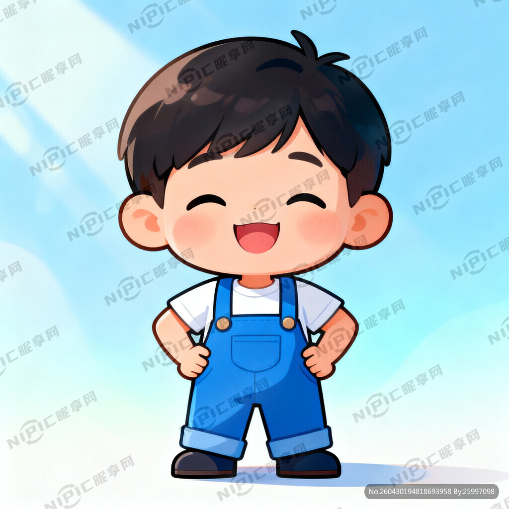 你真棒男仔卡通图片