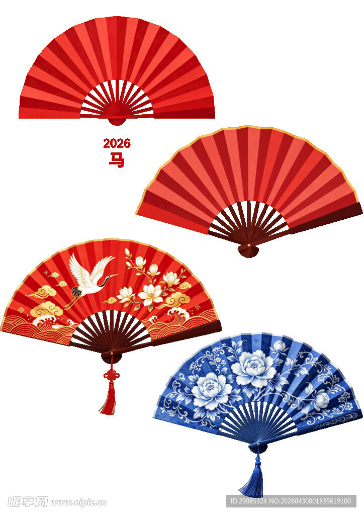 传统折扇精美中式风情