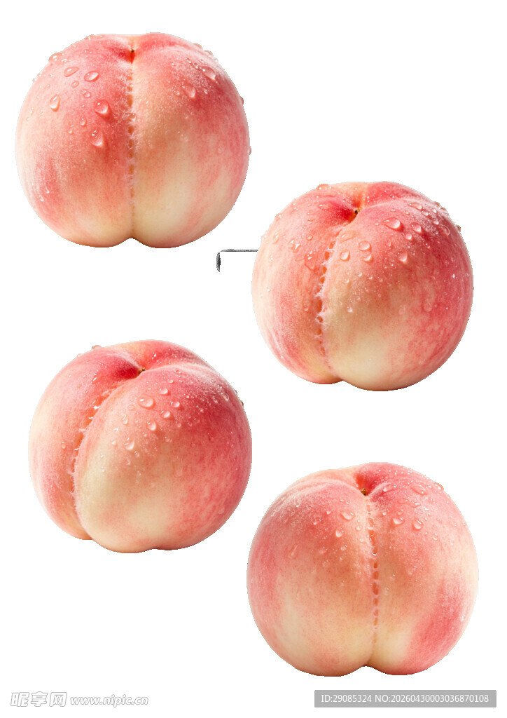 新鲜水蜜桃色泽诱人