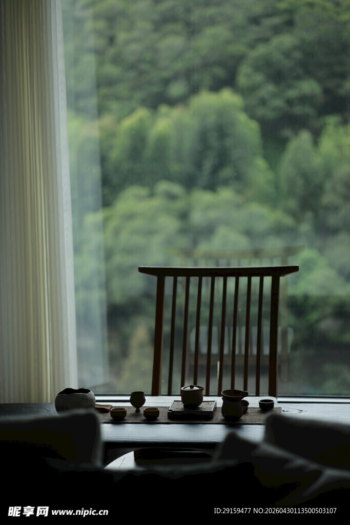 窗前茶席