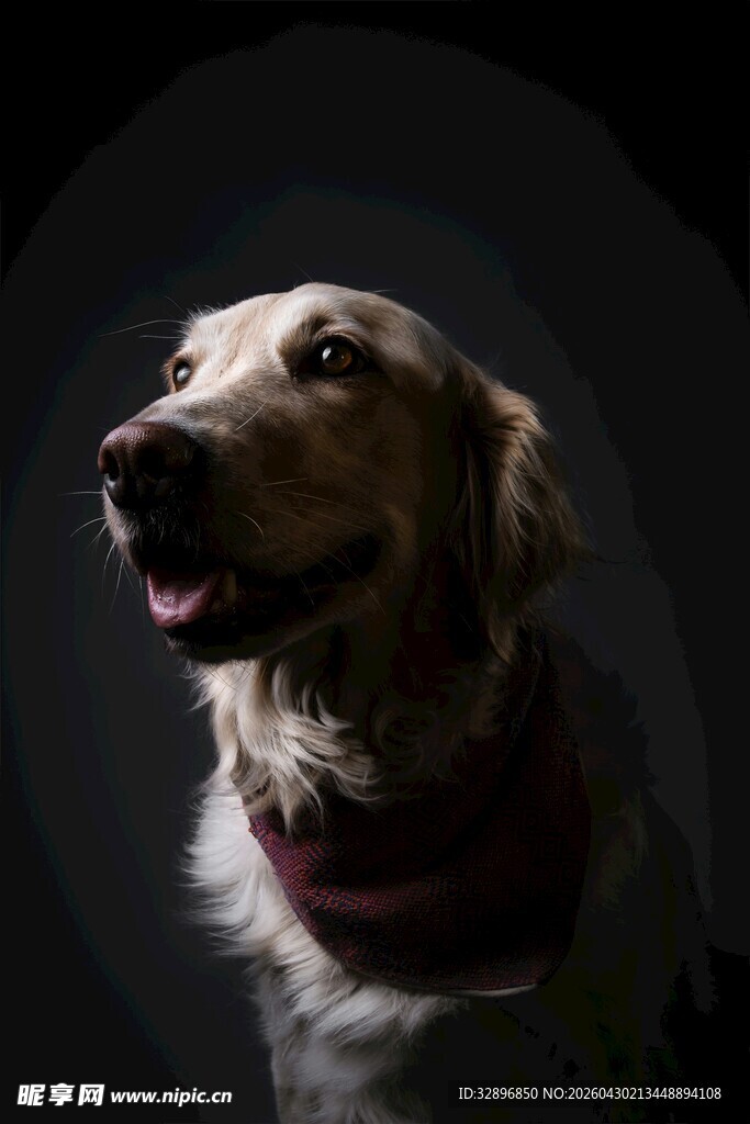 可爱金毛犬特写