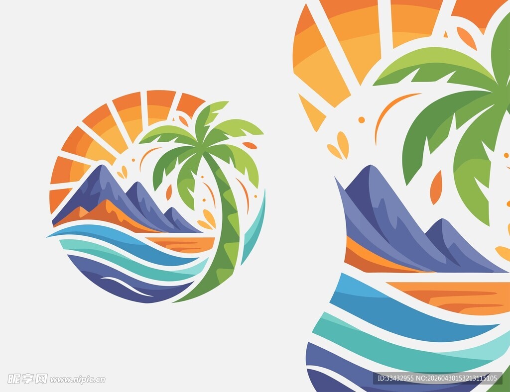 海滨度假标识
