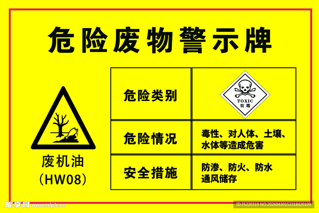 危险警示牌
