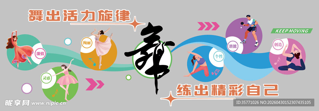 健身舞蹈室文化墙