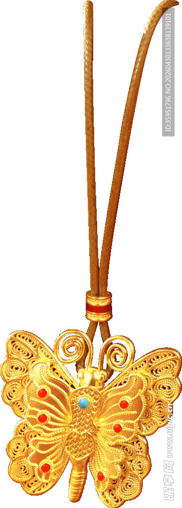 黄金蝴蝶吊坠