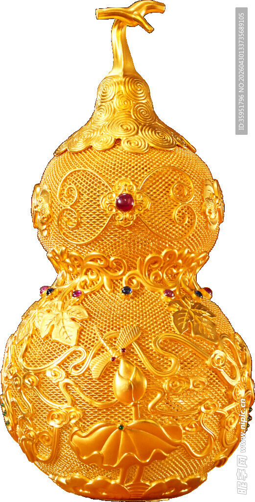黄金雕花葫芦摆件