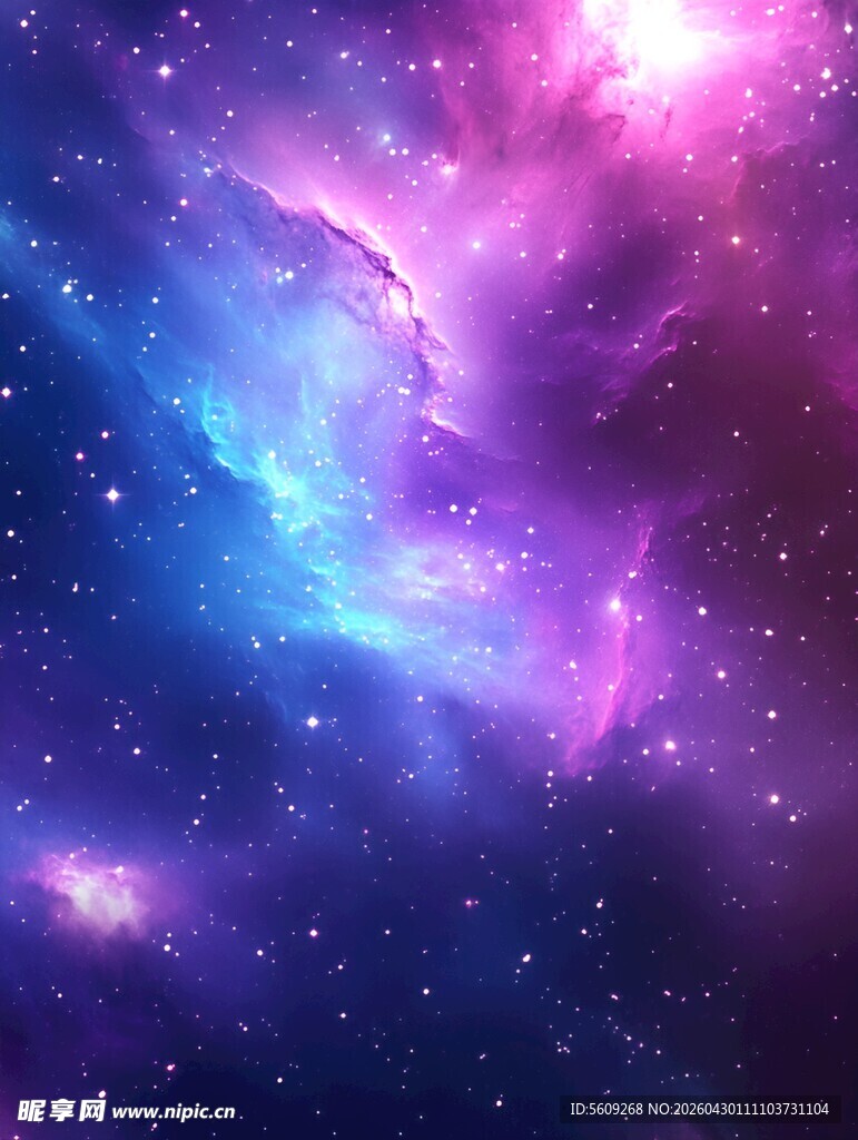 梦幻绚丽的宇宙星空景象背景