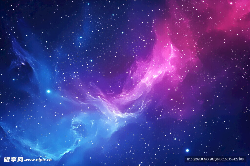 梦幻星空星云绚丽景象