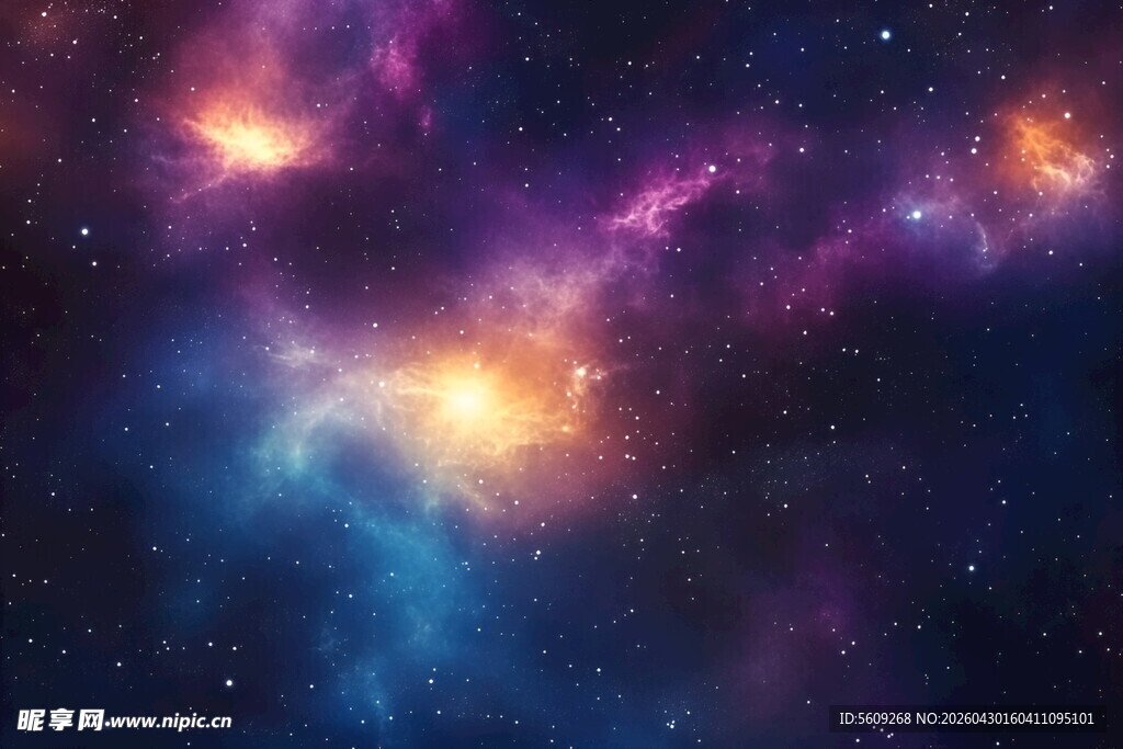 梦幻绚丽的浩瀚星云