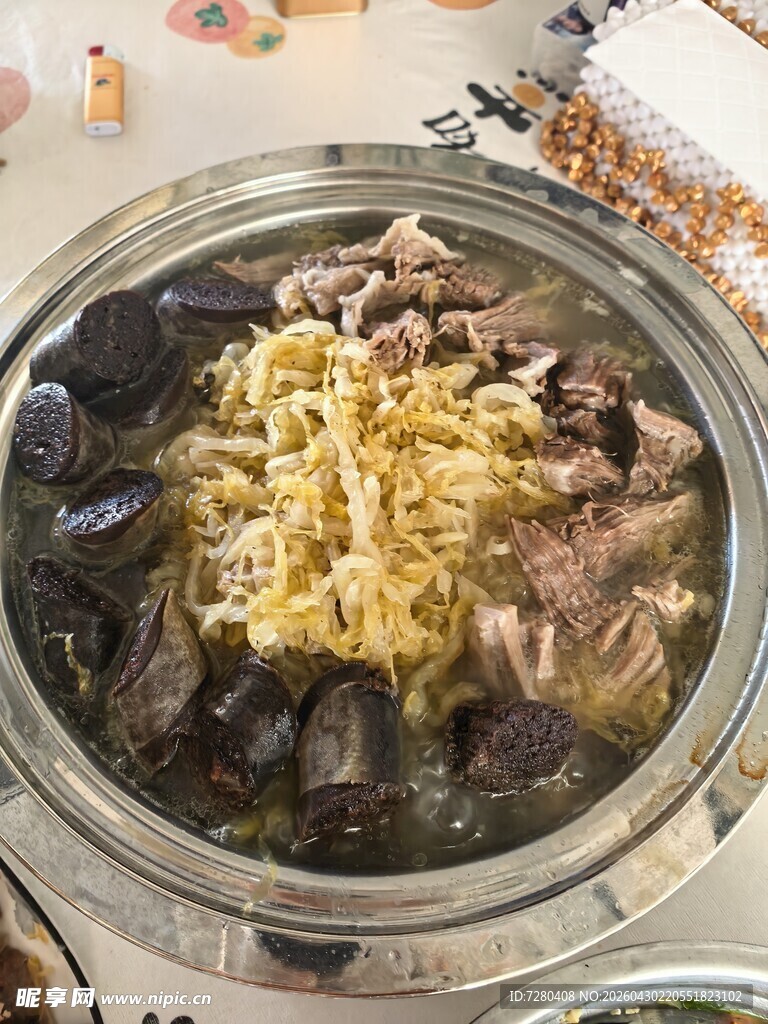 海鲜泡面锅美食特写