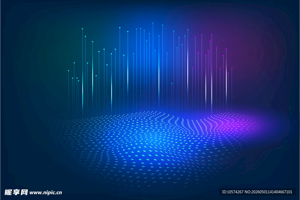 炫彩霓虹科技感背景图