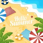 夏日海滩度假场景