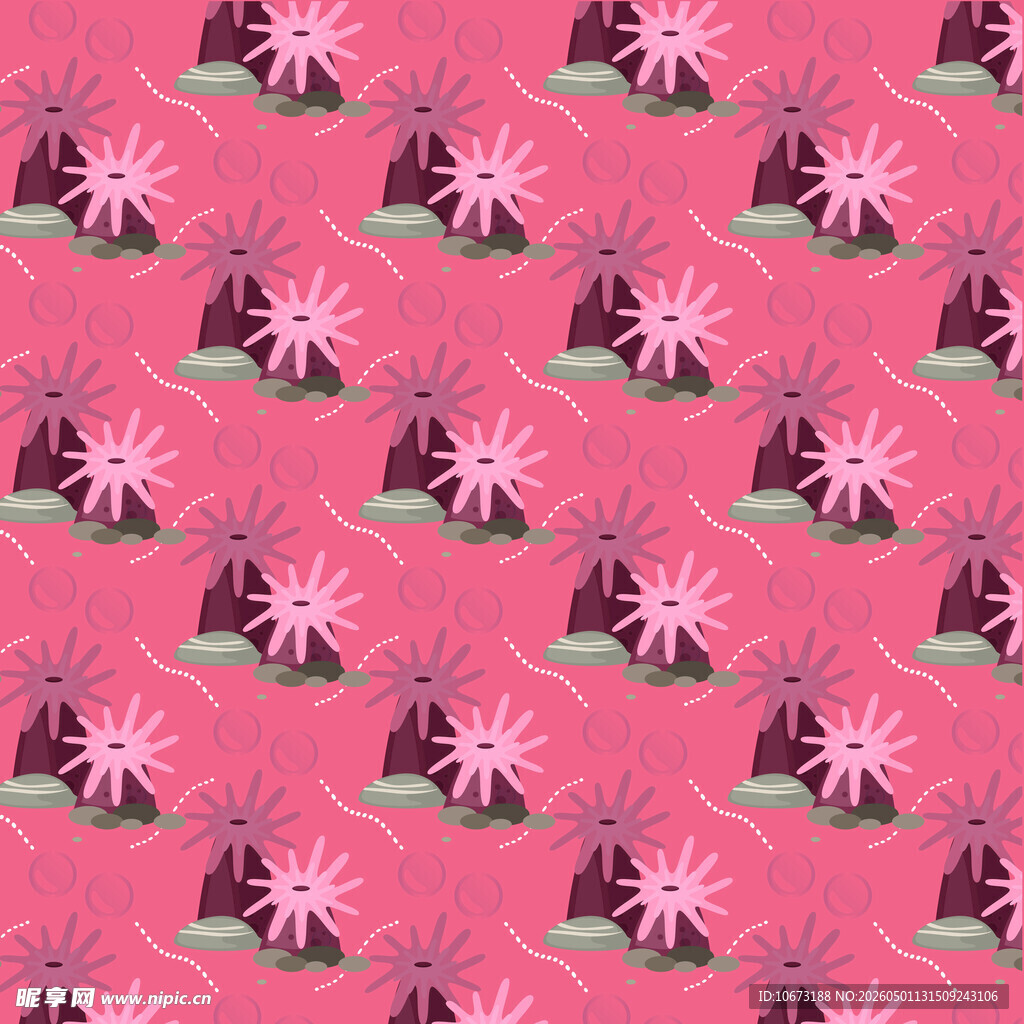 粉色珊瑚图案背景纹理