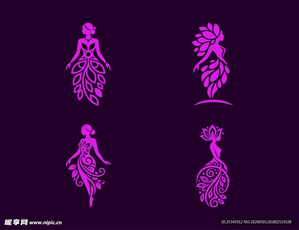 女性花纹标志