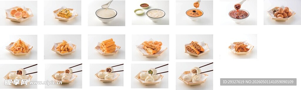 多样包子油条豆浆展示图