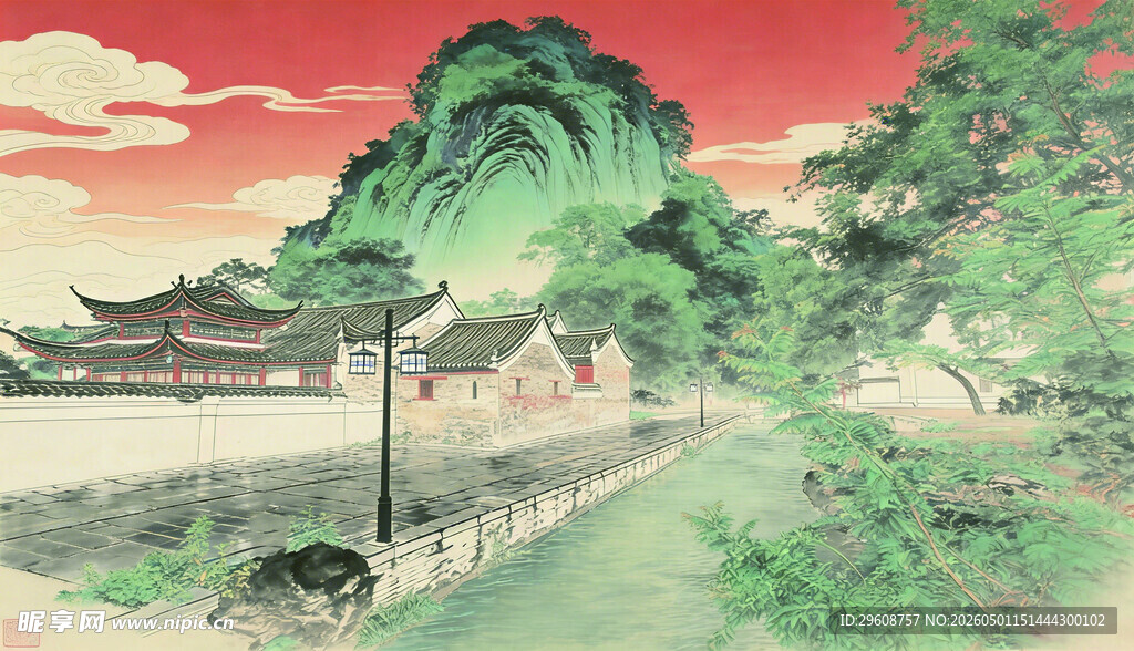 秀水状元村 中式山水庭院