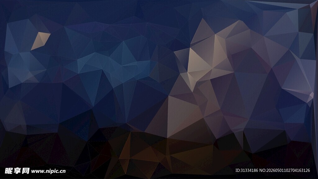 抽象几何夜空风景图