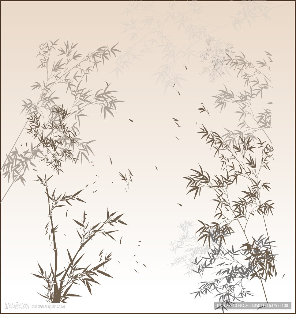 水墨写意花草图