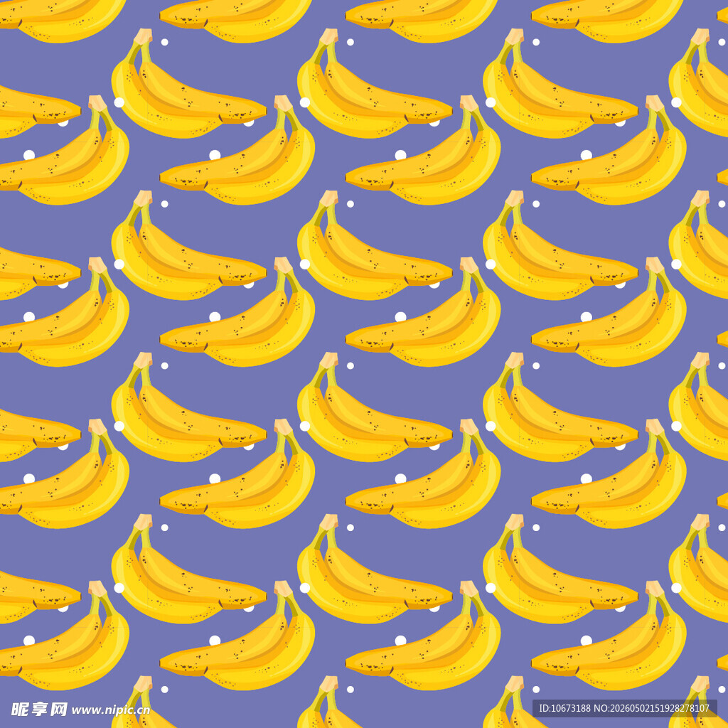 蓝色背景上的香蕉图案