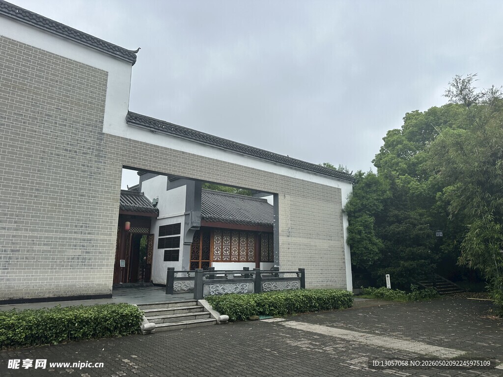 中式建筑入口景观