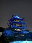 夜下古楼美景