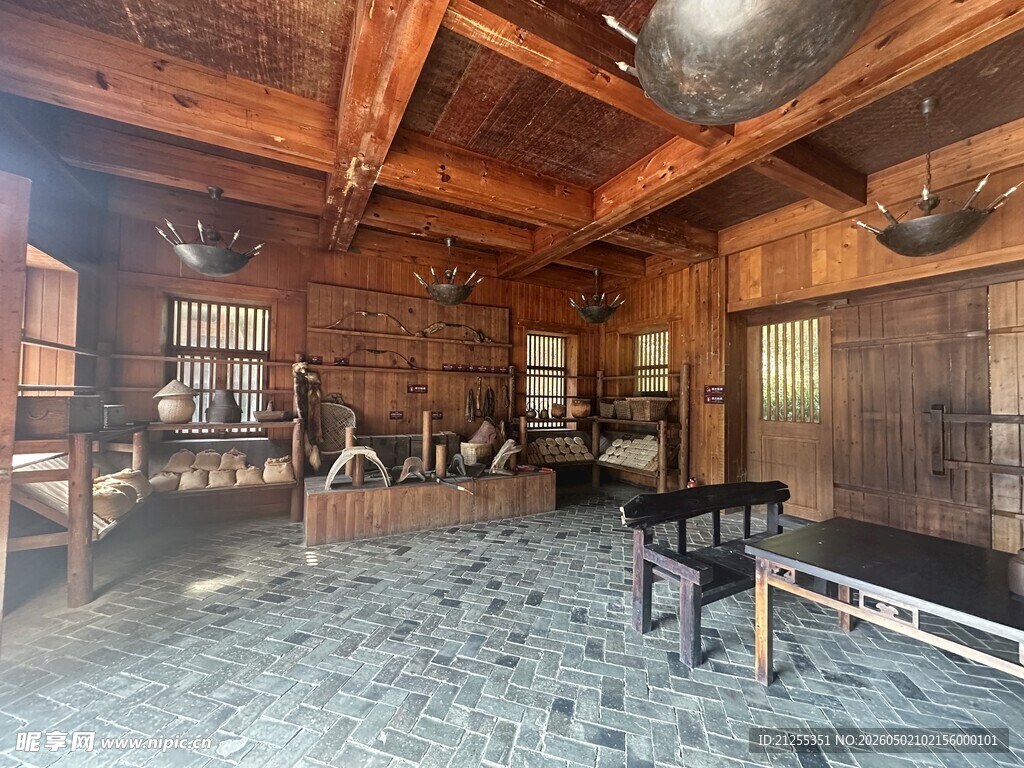 乡村风木质室内休闲空间